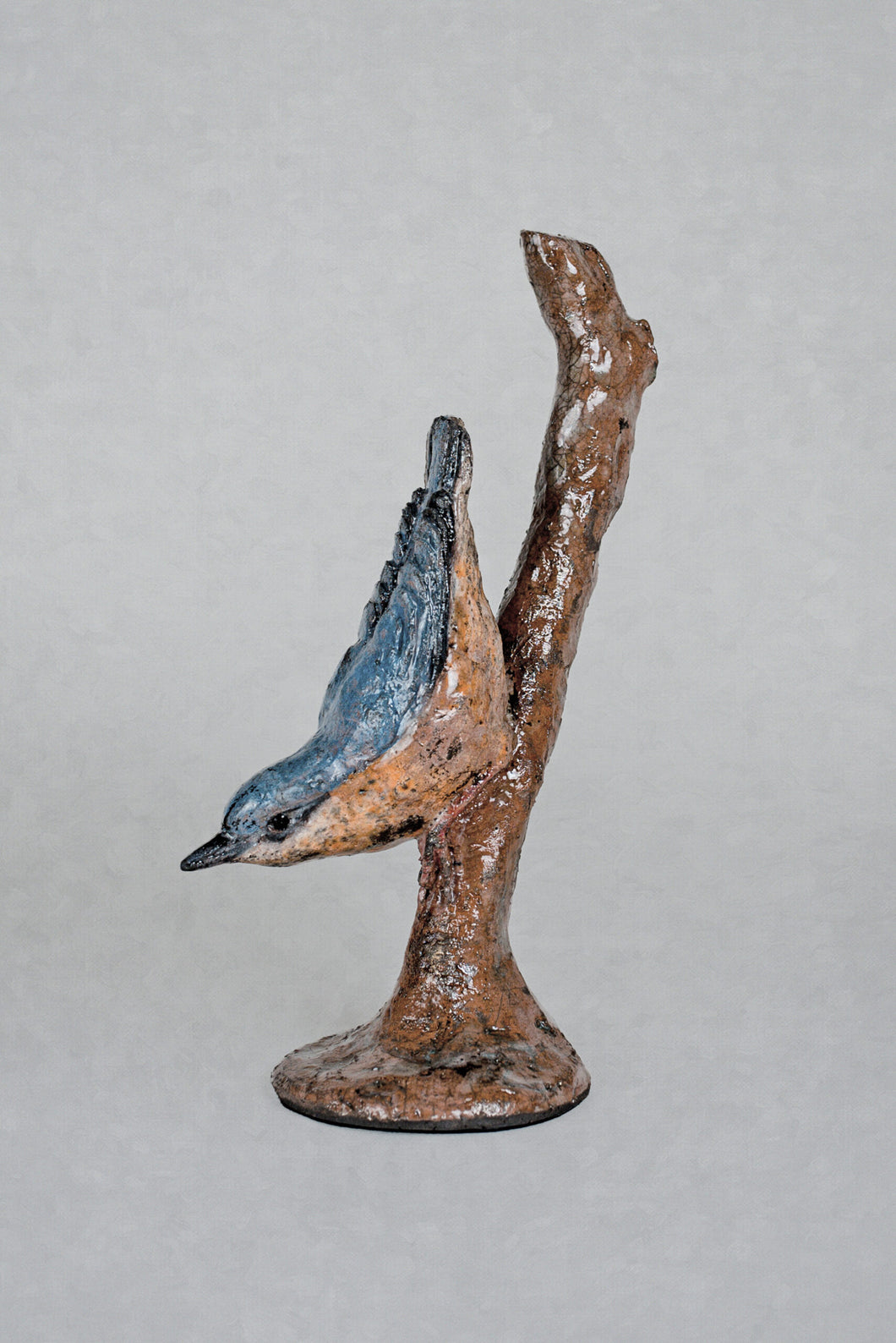 Nuthatch on post by Rachel Slade