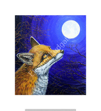 Load image into Gallery viewer, The fox &amp; the moon signed print
