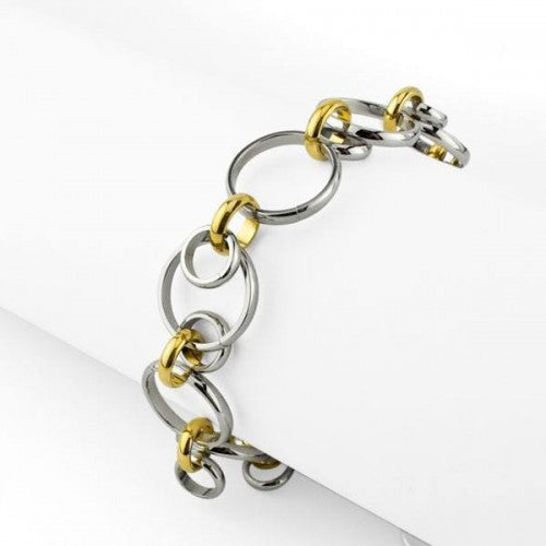 Stainless Steel and Gold Tone Bracelet