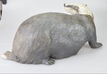 Load image into Gallery viewer, Badger Raku Sculpture by Paul Jenkins
