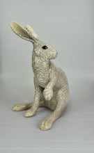 Load image into Gallery viewer, Hare Paw Up Large Raku Sculpture by Paul Jenkins
