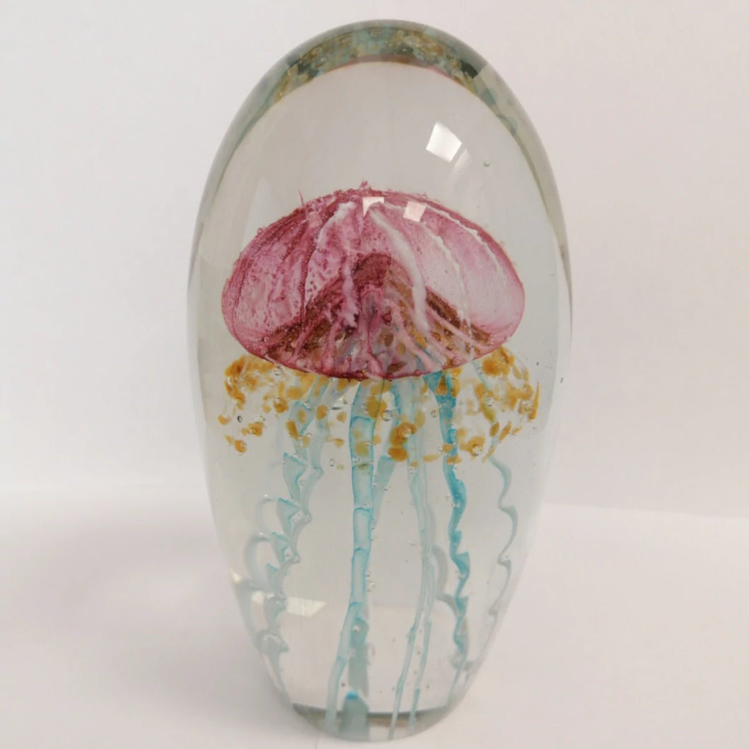 Large Pink Jellyfish Paperweight