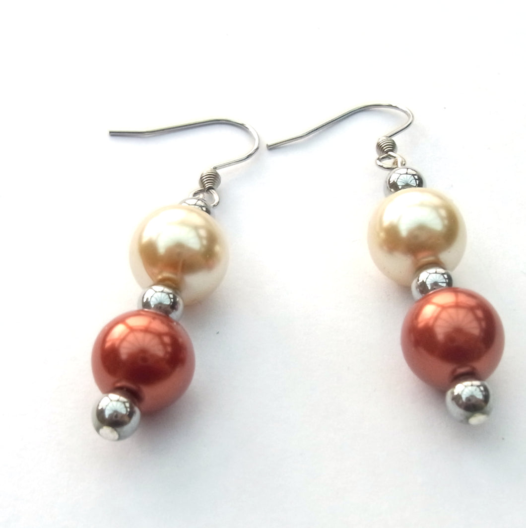 Miracle bead and haematite earrings