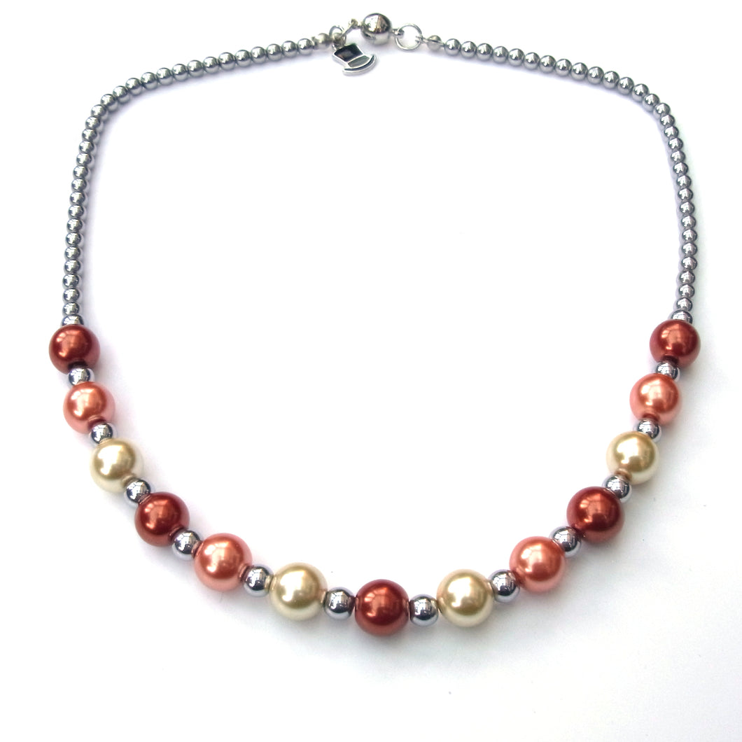 Miracle beads and haematite necklace