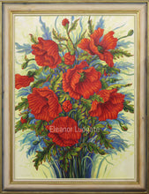 Load image into Gallery viewer, Pavots rouge Original framed painting.
