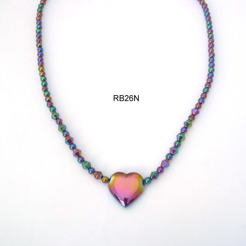Magical Rainbow Heart Necklace