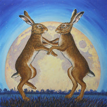 Load image into Gallery viewer, Boxing hares framed print
