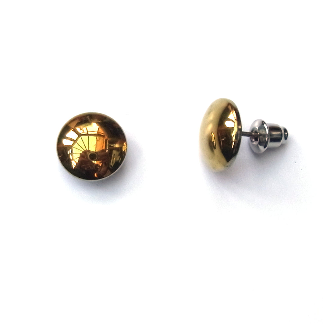 Gold plated haematite studs