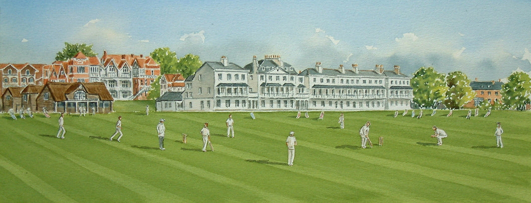 Cricket at Sidmouth signed print