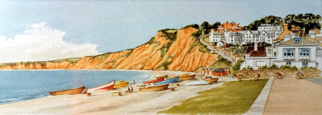 Budleigh Salterton signed print