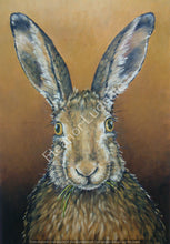 Load image into Gallery viewer, Startled hare signed framed print

