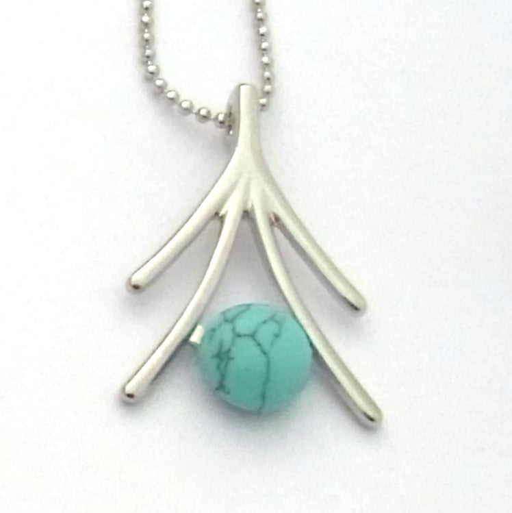Synthetic turquoise pendant