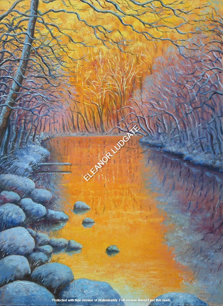 Winter Glow Original Oil Painting By Eleanor Ludgate