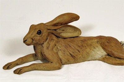 Large Lying Hare by Pippa Hill