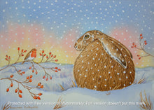 Load image into Gallery viewer, Original Watercolour The Hare &amp; The Robin

