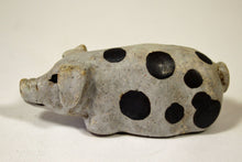Load image into Gallery viewer, A Small White Spotty Stoneware Pig
